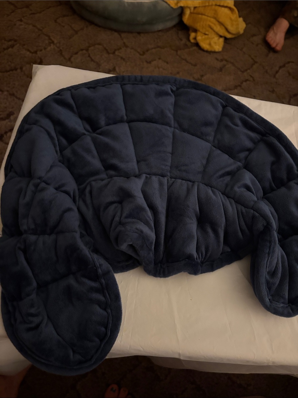 Quilted Plush Ear Warmer Headband in Deep Navy